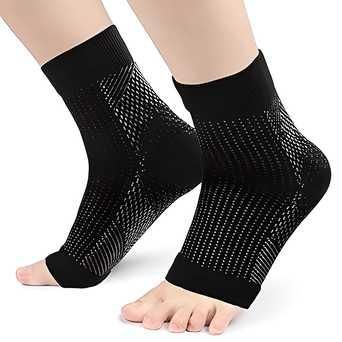 OrthoRelief Neuropathy Socks for Women and Men for Relief Swollen Feet and Ankles ( Black color )