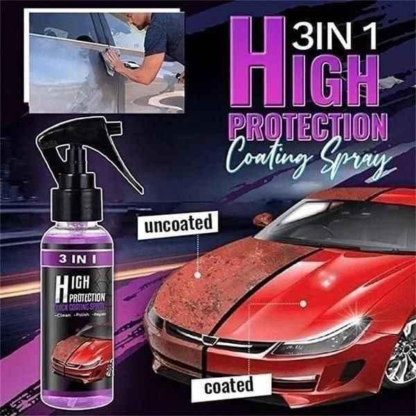 3 in 1 High Protection Quick Car Ceramic Coating Spray - Car Wax Polish - Buy 1 Get 1 Free Today